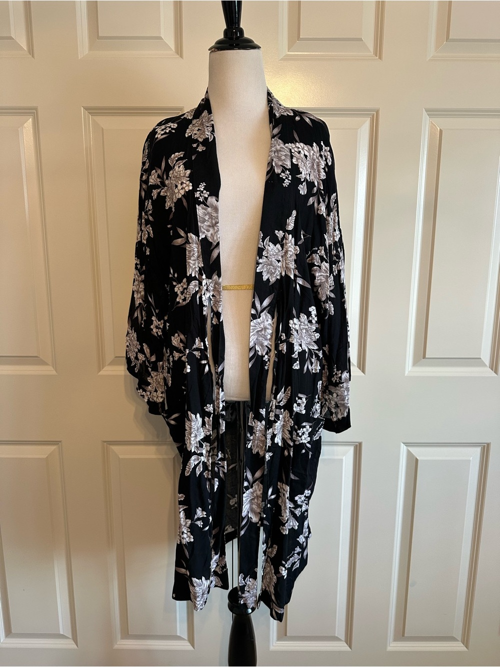 Black Floral Duster Jacket by Spiritual Gangster